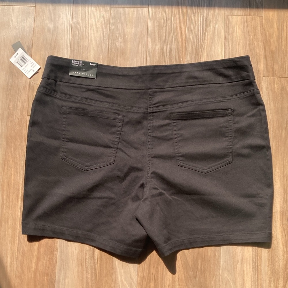 Napa Valley short black comfort waistband hidden elastic pull on 20W - Picture 14 of 16